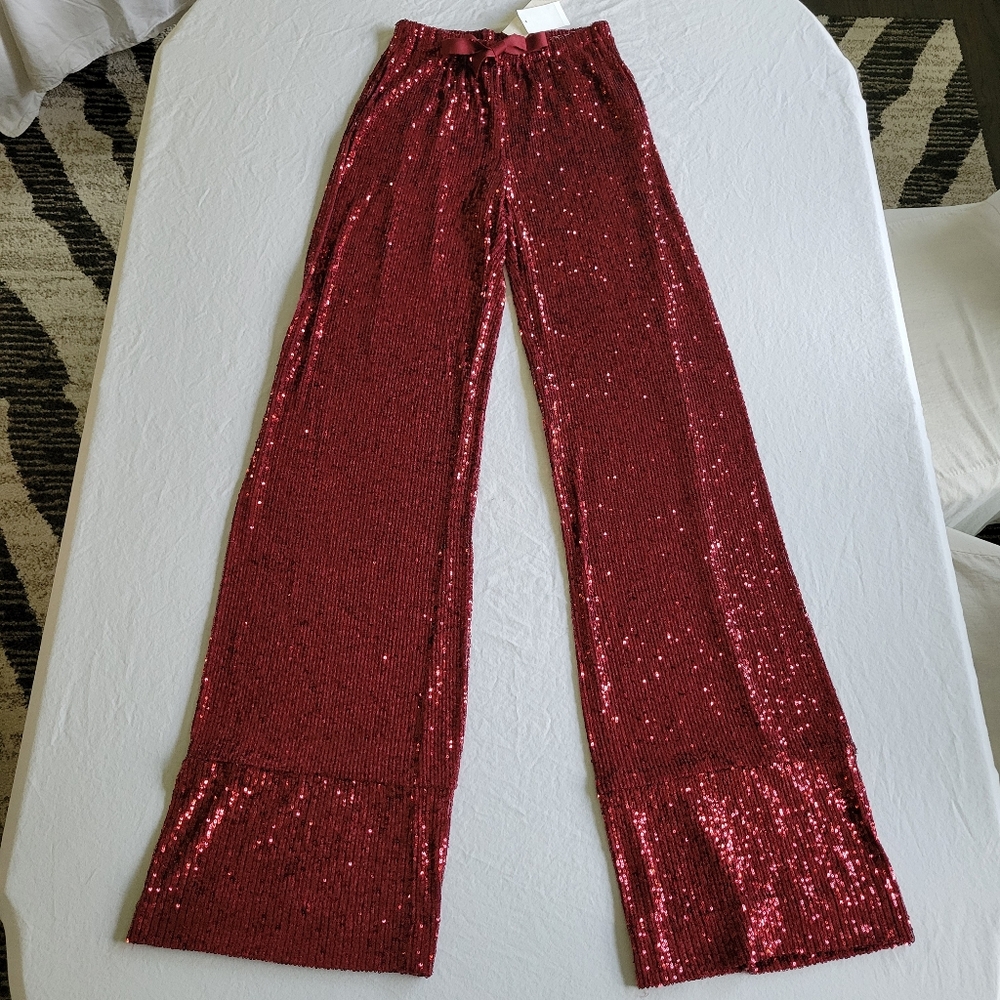 Naeem Khan Resort 2020 Sequin Pants Trousers NWT